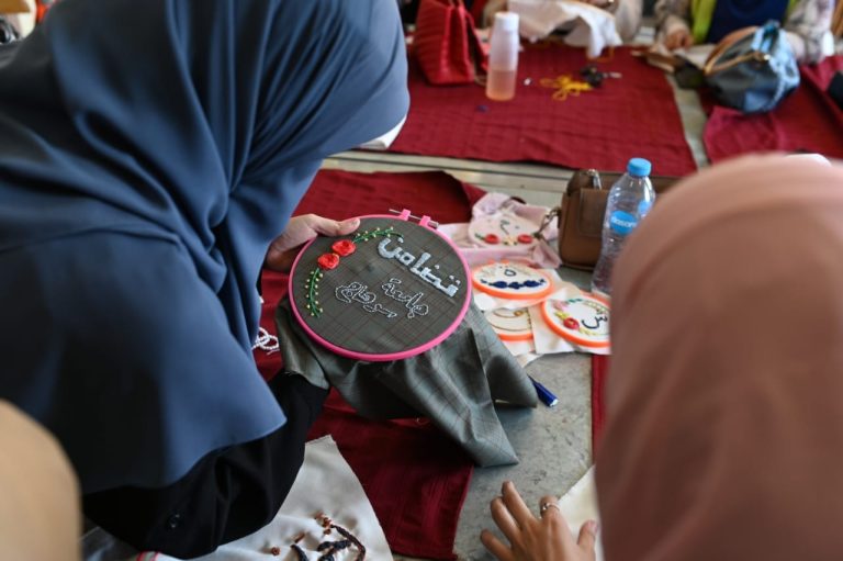 فاعليات ختام ورشة التطريز لطالبات شعبه الاقتصاد المنزلي